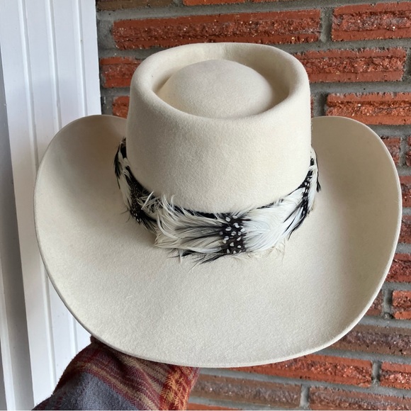 Vintage 60s Stetson Last Drop White Cowboy Hat Size 7 1/8 - Picture 4 of 16